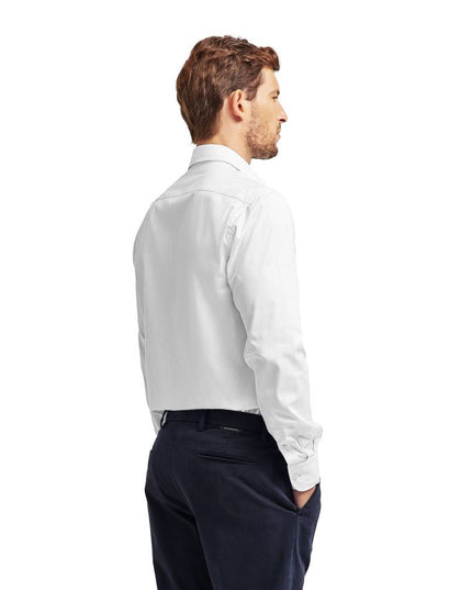 Ballantyne White Cotton Dress Shirt
