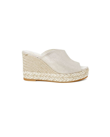 Espadrilles Gold Leather Platform Sandals