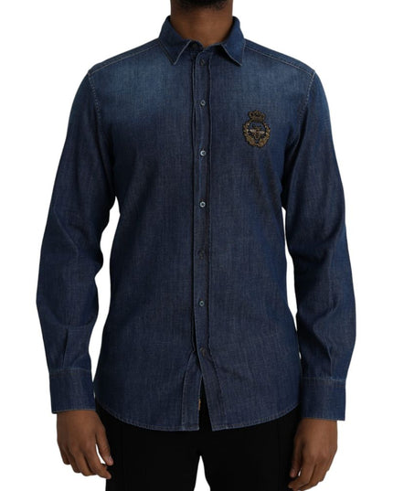 Dolce & Gabbana Blue Denim Shirt