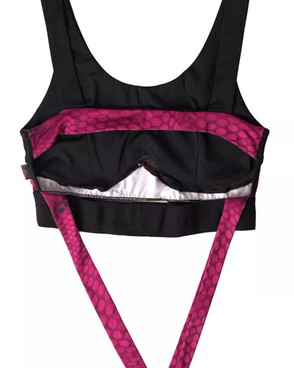 Plein Sport Black Fuchsia Logo Athlete Hannah Bra Underwear