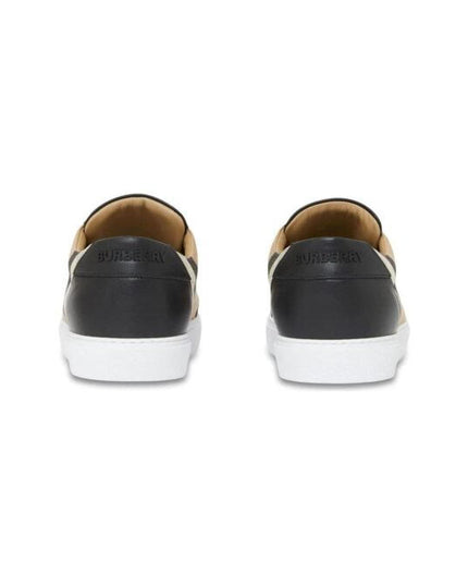 Burberry Black Leather New Salmond Sneakers