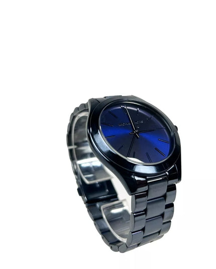 Michael Kors Slim Runway Stainless Steel Watch MK3419 Blue NO BOX