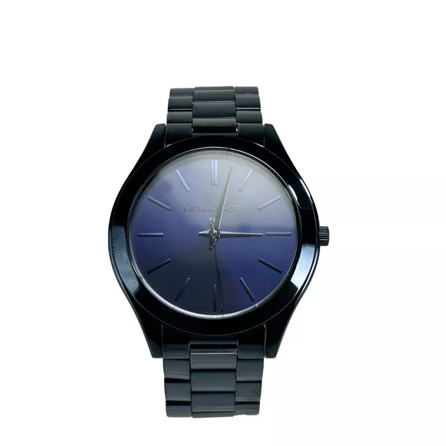 Michael Kors Slim Runway Stainless Steel Watch MK3419 Blue NO BOX