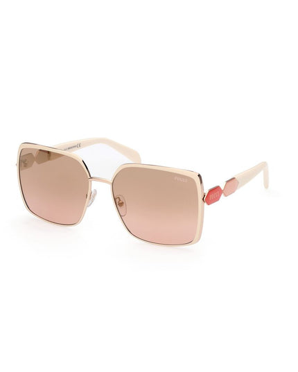 Emilio Pucci White Metal Sunglasses