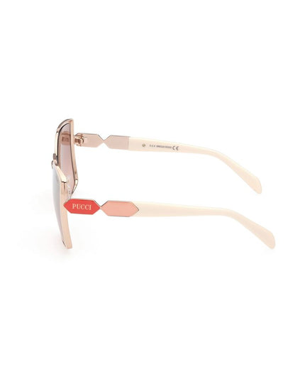 Emilio Pucci White Metal Sunglasses