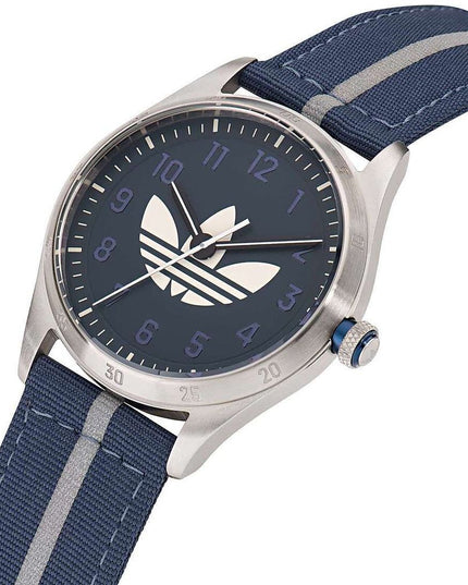 Adidas Blue Fabric Sport Watch