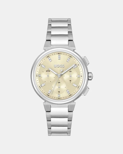 Hugo Boss Silver Stainless Steel Dress Watch