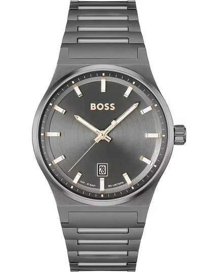 Hugo Boss Gray Stainless Steel Dress Watch
