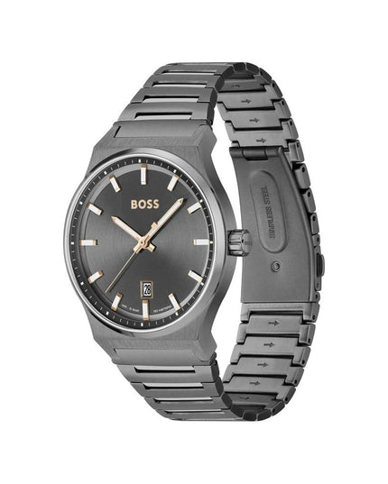 Hugo Boss Gray Stainless Steel Dress Watch