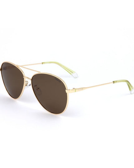 Polaroid Gold Metal Sunglasses