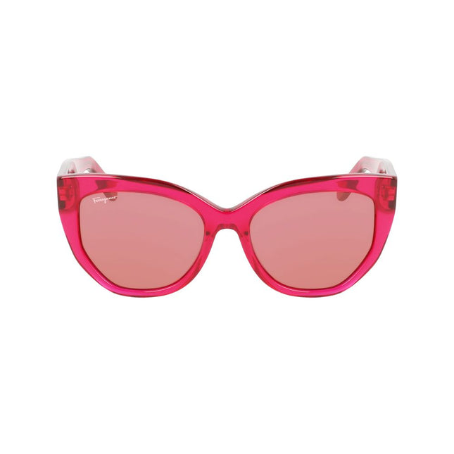 Ferragamo Red Acetate Sunglasses