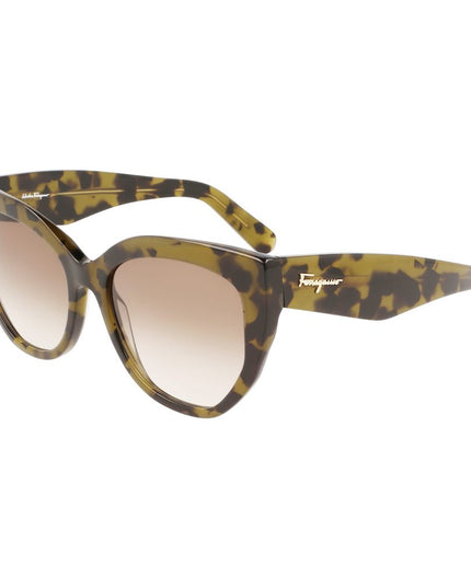 Ferragamo Brown Acetate Sunglasses