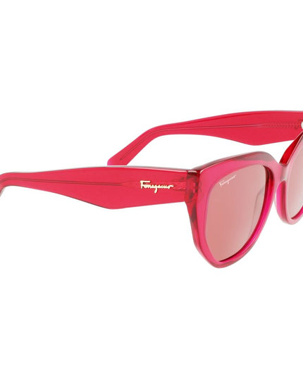 Ferragamo Red Acetate Sunglasses