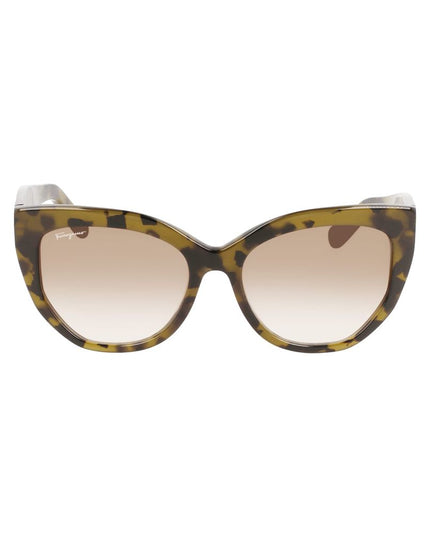 Ferragamo Brown Acetate Sunglasses