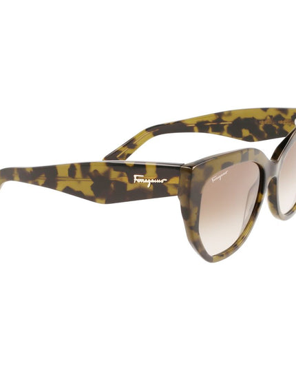Ferragamo Brown Acetate Sunglasses