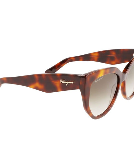 Ferragamo Brown Acetate Sunglasses
