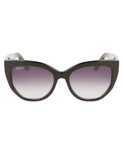 Ferragamo Black Acetate Sunglasses
