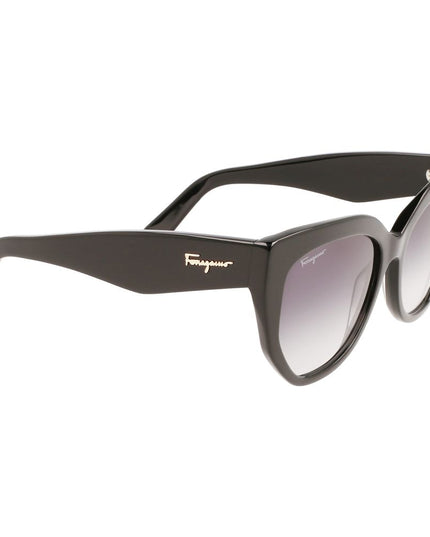 Ferragamo Black Acetate Sunglasses