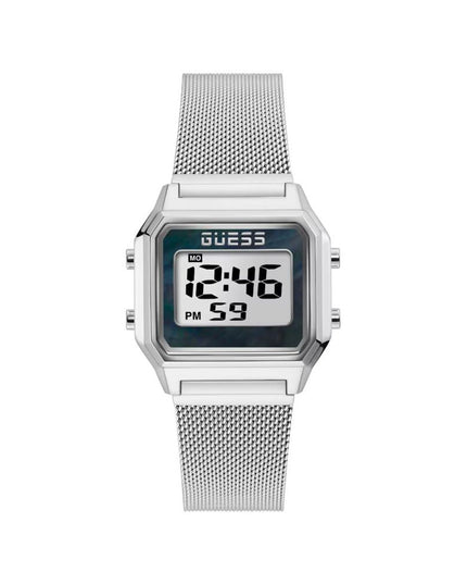 Guess Gray Stainless Steel Digital Watch