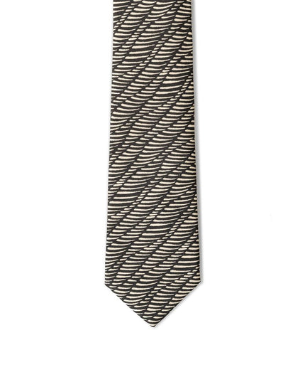 Giorgio Armani Black And White Silk Tie