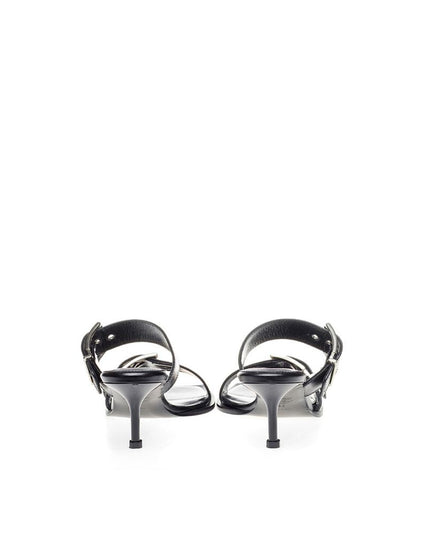 Alexander McQueen Elevate Your Steps in Timeless Black Leather Sandals