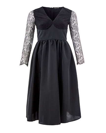 Lardini Elegant Black Polyester Dress