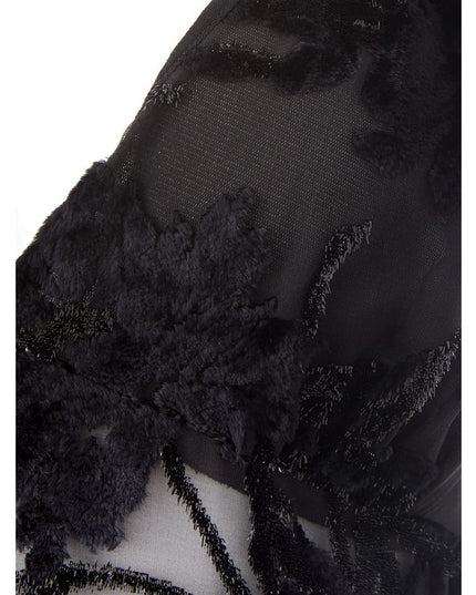 Lardini Elegant Black Viscose Dress