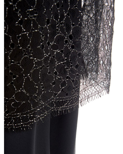 Lardini Elegant Black Nylon Dress