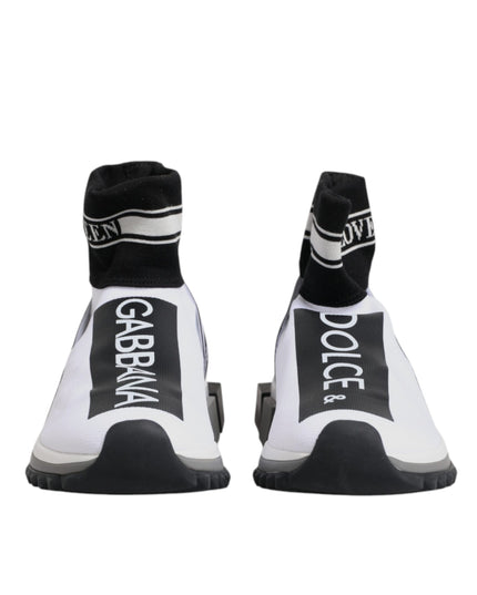Dolce & Gabbana White Black Sorrento Socks Sneakers Shoes