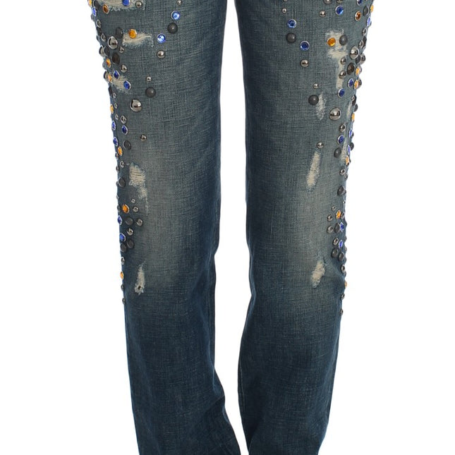 Dolce & Gabbana Crystal Embellished GIRLY Slim Fit Jeans