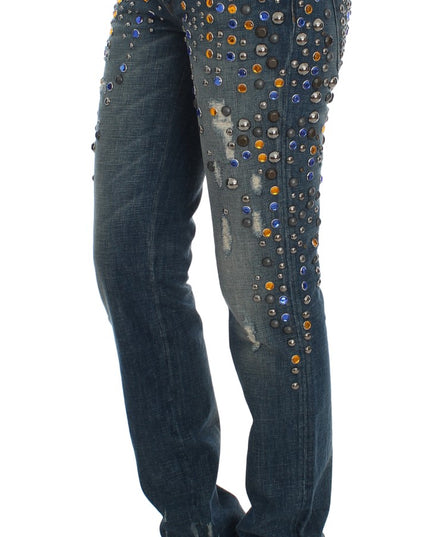 Dolce & Gabbana Crystal Embellished GIRLY Slim Fit Jeans