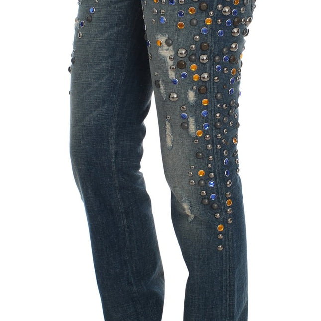 Dolce & Gabbana Crystal Embellished GIRLY Slim Fit Jeans