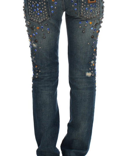 Dolce & Gabbana Crystal Embellished GIRLY Slim Fit Jeans