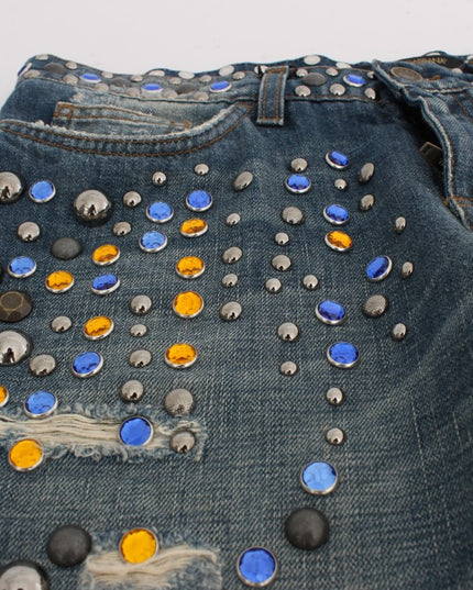 Dolce & Gabbana Crystal Embellished GIRLY Slim Fit Jeans