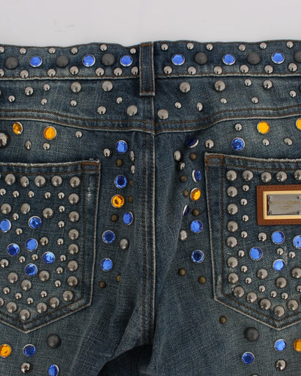 Dolce & Gabbana Crystal Embellished GIRLY Slim Fit Jeans
