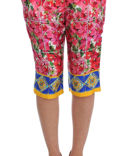 Dolce & Gabbana Multicolor Floral Knee Capris Shorts Pants