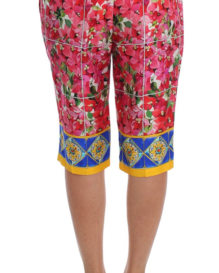 Dolce & Gabbana Multicolor Floral Knee Capris Shorts Pants