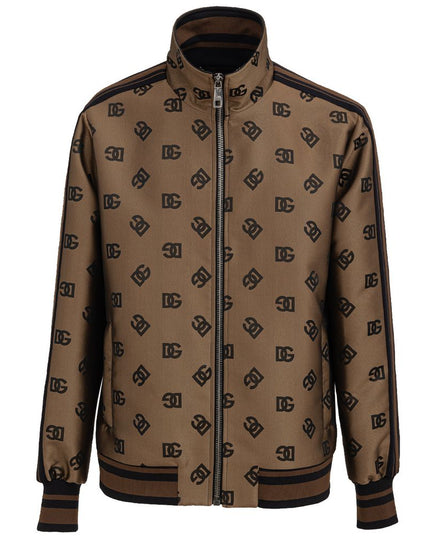 Dolce & Gabbana Bronze Polyester Shell Jacket
