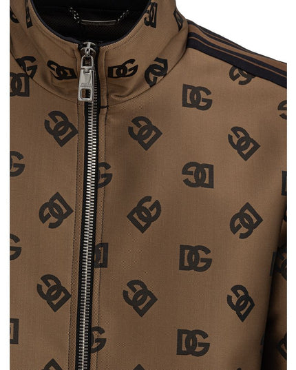 Dolce & Gabbana Bronze Polyester Shell Jacket