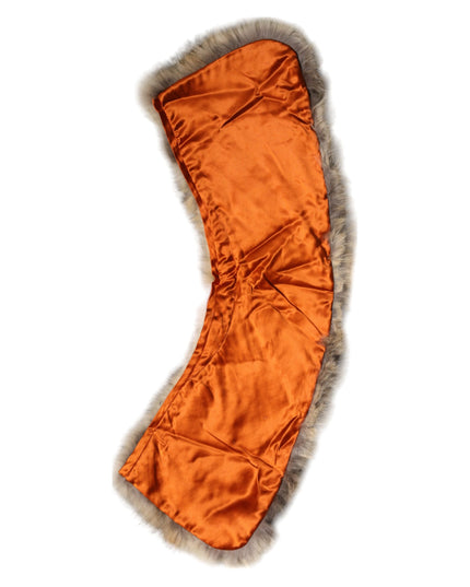 Dolce & Gabbana Brown Fur Shoulder Collar Neck Wrap Scarf