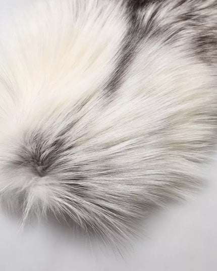 Dolce & Gabbana White Fox Fur Neck Wrap Warmer Winter Scarf