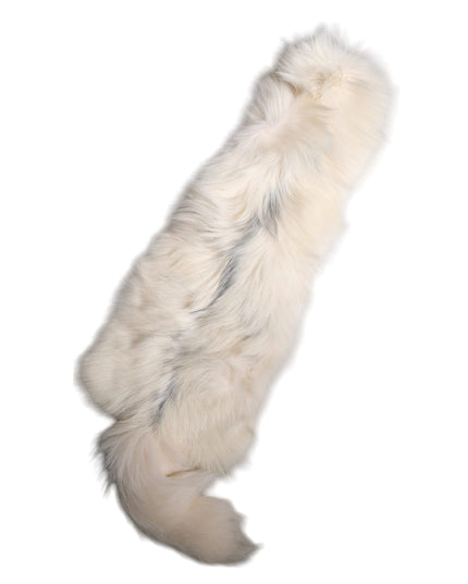 Dolce & Gabbana White Fox Fur Neck Wrap Warmer Winter Scarf