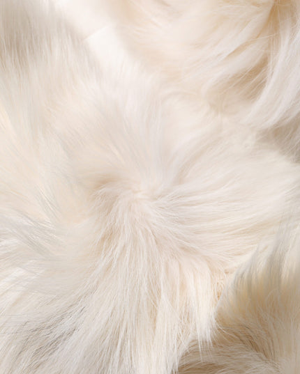 Dolce & Gabbana White Fox Fur Neck Wrap Warmer Winter Scarf