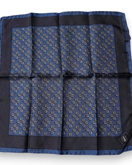 Dolce & Gabbana Blue Lady Bug Silk Square Handkerchief Scarf