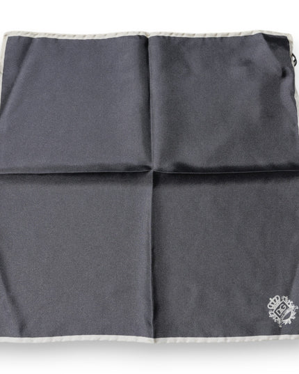 Dolce & Gabbana Gray Crown Logo Square Handkerchief Scarf