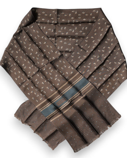 Dolce & Gabbana Brown Fantasy Silk Neck Wrap Shawl Scarf