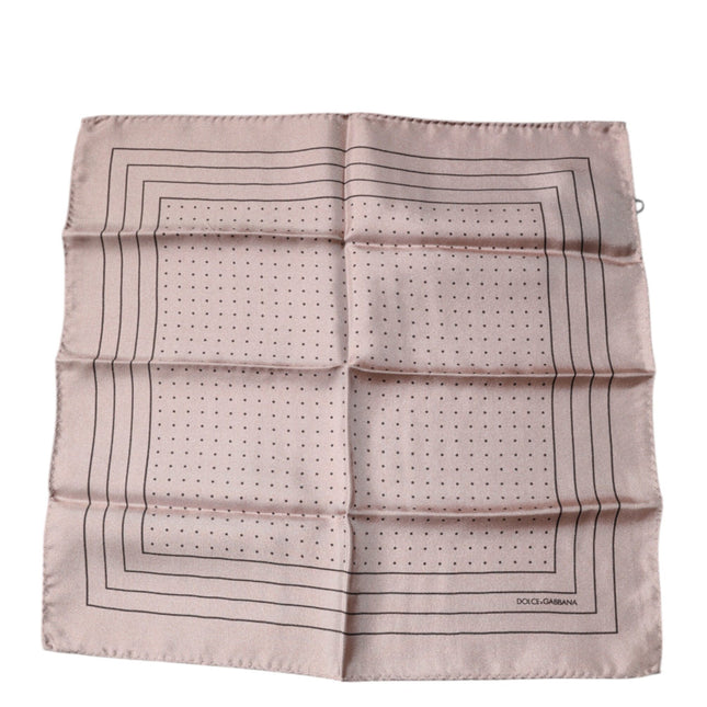 Dolce & Gabbana Pink Polka Dots Square Handkerchief Scarf