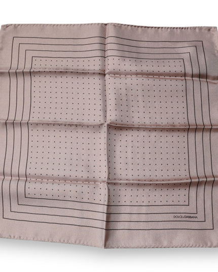 Dolce & Gabbana Pink Polka Dots Square Handkerchief Scarf