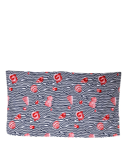 Dolce & Gabbana Multicolor Stripes Seashells Beach Towel