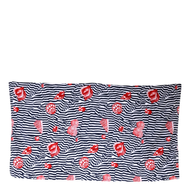 Dolce & Gabbana Multicolor Stripes Seashells Beach Towel